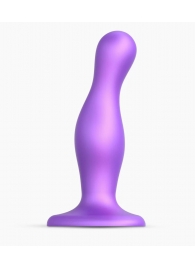 Фиолетовая насадка Strap-On-Me Dildo Plug Curvy size M - Strap-on-me - купить с доставкой в Иваново