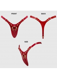 Красный пояс для фиксации насадок Strap-On-Me Leatherette Harness Fabulous - Strap-on-me - купить с доставкой в Иваново