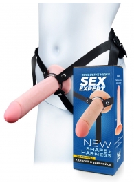 Мужской полый страпон на регулируемых ремешках - 22 см. - Sex Expert - купить с доставкой в Иваново