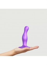 Фиолетовая насадка Strap-On-Me Dildo Plug Curvy size S - Strap-on-me - купить с доставкой в Иваново