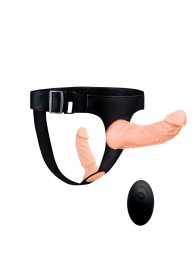 Женский страпон с 2 насадками, вибрацией и пультом ДУ - Erowoman-Eroman - купить с доставкой в Иваново