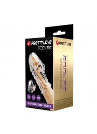 Прозрачная насадка на пенис Booker - 8 см. - Baile - в Иваново купить с доставкой