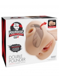 Телесный мастурбатор с вибрацией Double Pounder Vibrating Squeeze Stroker - Pipedream - в Иваново купить с доставкой