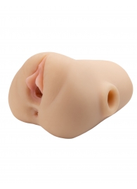 Телесный мастурбатор с вибрацией Double Pounder Vibrating Squeeze Stroker - Pipedream - в Иваново купить с доставкой