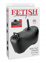 Черное надувное кресло с платформой для фиксации дилдо Body Dock Inflatable Love Seat - Pipedream - купить с доставкой в Иваново