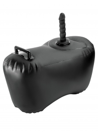 Черное надувное кресло с платформой для фиксации дилдо Body Dock Inflatable Love Seat - Pipedream - купить с доставкой в Иваново