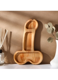 Деревянное блюдо для подачи в форме члена (25 х 16,5 х 1,7 см) - Сима-Ленд - купить с доставкой в Иваново