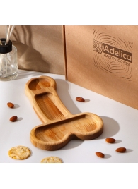 Деревянное блюдо для подачи в форме члена (25 х 16,5 х 1,7 см) - Сима-Ленд - купить с доставкой в Иваново