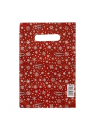 Красный подарочный новогодний пакет с вырубной ручкой (20х30 см) - Сима-Ленд - купить с доставкой в Иваново