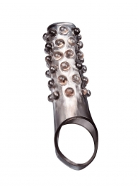 Дымчатая насадка на пенис с выпуклостями - 11 см. - Sex Expert - в Иваново купить с доставкой