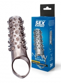 Дымчатая насадка на пенис с шипами и выпуклостями - 12 см. - Sex Expert - в Иваново купить с доставкой