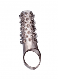 Дымчатая насадка на пенис с шипами и выпуклостями - 12 см. - Sex Expert - в Иваново купить с доставкой