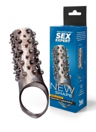 Дымчатая насадка на пенис с шипами и выпуклостями - 12,5 см. - Sex Expert - в Иваново купить с доставкой