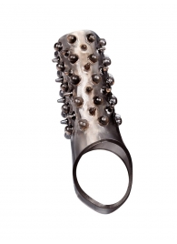 Дымчатая насадка на пенис с шипами и выпуклостями - 12,5 см. - Sex Expert - в Иваново купить с доставкой