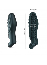 Серая силиконовая насадка на пенис с подхватом Manwan Ryzer - Manwan - в Иваново купить с доставкой