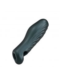 Серая силиконовая насадка на пенис с подхватом Manwan Ryzer - Manwan - в Иваново купить с доставкой