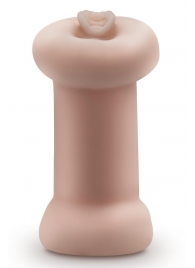 Телесный люминесцентный двусторонний мастурбатор Tasha - Blush Novelties - в Иваново купить с доставкой