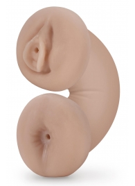 Телесный люминесцентный двусторонний мастурбатор Tasha - Blush Novelties - в Иваново купить с доставкой