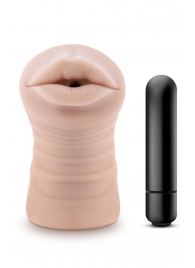 Телесный мастурбатор-ротик Nicole Vibrating Masturbator - Blush Novelties - в Иваново купить с доставкой