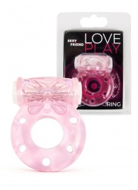Розовое эрекционное виброкольцо с бабочкой - 1137 - в Иваново купить с доставкой
