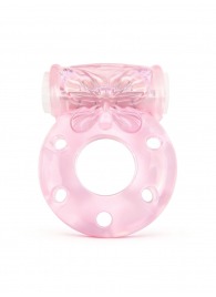 Розовое эрекционное виброкольцо с бабочкой - 1137 - в Иваново купить с доставкой