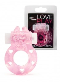 Розовое эрекционное виброкольцо в форме зайчика - 1137 - в Иваново купить с доставкой