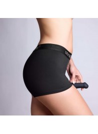 Черные трусики-боксеры для фиксации насадок Strap-on-me Harness Lingerie Allure - size S - Strap-on-me - купить с доставкой в Иваново