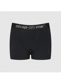 Черные трусики-боксеры для фиксации насадок Strap-on-me Harness Lingerie Allure - size S - Strap-on-me - купить с доставкой в Иваново