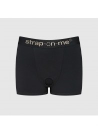 Черные трусики-боксеры для фиксации насадок Strap-on-me Harness Lingerie Allure - size M - Strap-on-me - купить с доставкой в Иваново