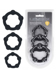 Набор из 3 эрекционных колец Beaded Silicone Cockring Set - Shots Media BV - в Иваново купить с доставкой