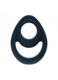 Черное эрекционное кольцо Double Ergo Silicone Cockring - Shots Media BV - в Иваново купить с доставкой