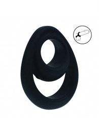 Черное эрекционное кольцо Double Ergo Silicone Cockring - Shots Media BV - в Иваново купить с доставкой