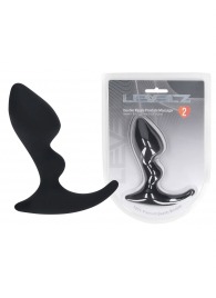 Черная анальная пробка для массажа простаты Double Ripple Silicone Prostate Massager - Shots Media BV - в Иваново купить с доставкой