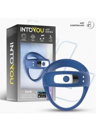 Синее интерактивное эрекционное виброкольцо Rank - Intoyou - в Иваново купить с доставкой