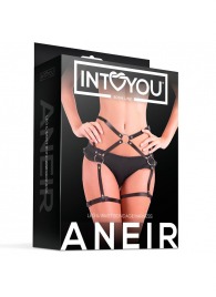 Черные стрепы на бёдра Aneir - Intoyou - купить с доставкой в Иваново