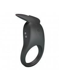 Черное перезаряжаемое виброкольцо Carlton - Baile - в Иваново купить с доставкой