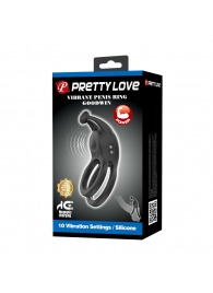 Черное перезаряжаемое виброкольцо Goodwin - Baile - в Иваново купить с доставкой