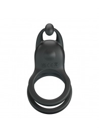 Черное перезаряжаемое виброкольцо Goodwin - Baile - в Иваново купить с доставкой