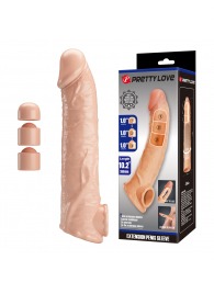 Телесный фаллоудлинитель с подхватом мошонки Silas - 26 см. - Baile - в Иваново купить с доставкой