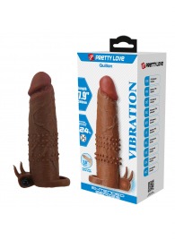 Коричневая насадка на пенис Quillon - 20 см. - Baile - в Иваново купить с доставкой