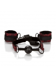 Кляп с наручниками Breathable Ball Gag With Cuffs - California Exotic Novelties - купить с доставкой в Иваново