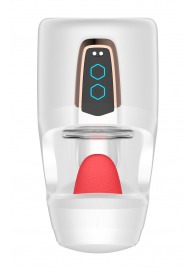 Белый мастурбатор с язычком и возвратно-поступательными движениями - Secwell - в Иваново купить с доставкой