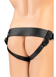 Телесный фаллопротез на черных ремнях Conall - 15 см. - ToyFa - купить с доставкой в Иваново