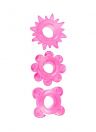 Комплект из 3 розовых эрекционных колец - Erowoman-Eroman - в Иваново купить с доставкой