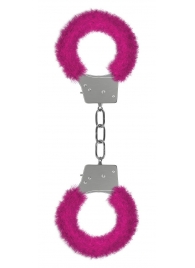 Пушистые розовые наручники OUCH! Pink - Shots Media BV - купить с доставкой в Иваново