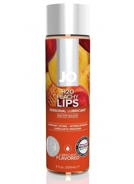 Лубрикант на водной основе с ароматом персика JO Flavored Peachy Lips - 120 мл. - System JO - купить с доставкой в Иваново