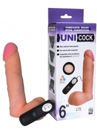 Фаллическая насадка Харнесс UNICOCK 6  с вибрацией - 18 см. - LOVETOY (А-Полимер) - купить с доставкой в Иваново