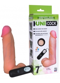 Фаллическая насадка Харнесс UNICOCK 7  с вибрацией - 19 см. - LOVETOY (А-Полимер) - купить с доставкой в Иваново
