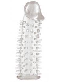 Прозрачная насадка на половой член с закрытой головкой и шипами - 12,5 см. - ToyFa - в Иваново купить с доставкой