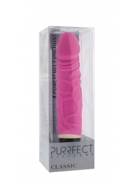 Ярко-розовый вибратор PURRFECT SILICONE CLASSIC 6.5INCH - 16,5 см. - Dream Toys